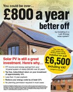 You could be over £800 a year better off with our solar PV system